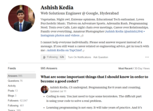 Top 10 Quora Influencers in India 8 The Digital Chapters